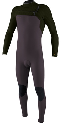 2025 O'Neill Mens Hyperfreak 4/3+mm Chest Zip Wetsuit 5344 - Arabica / Ranger